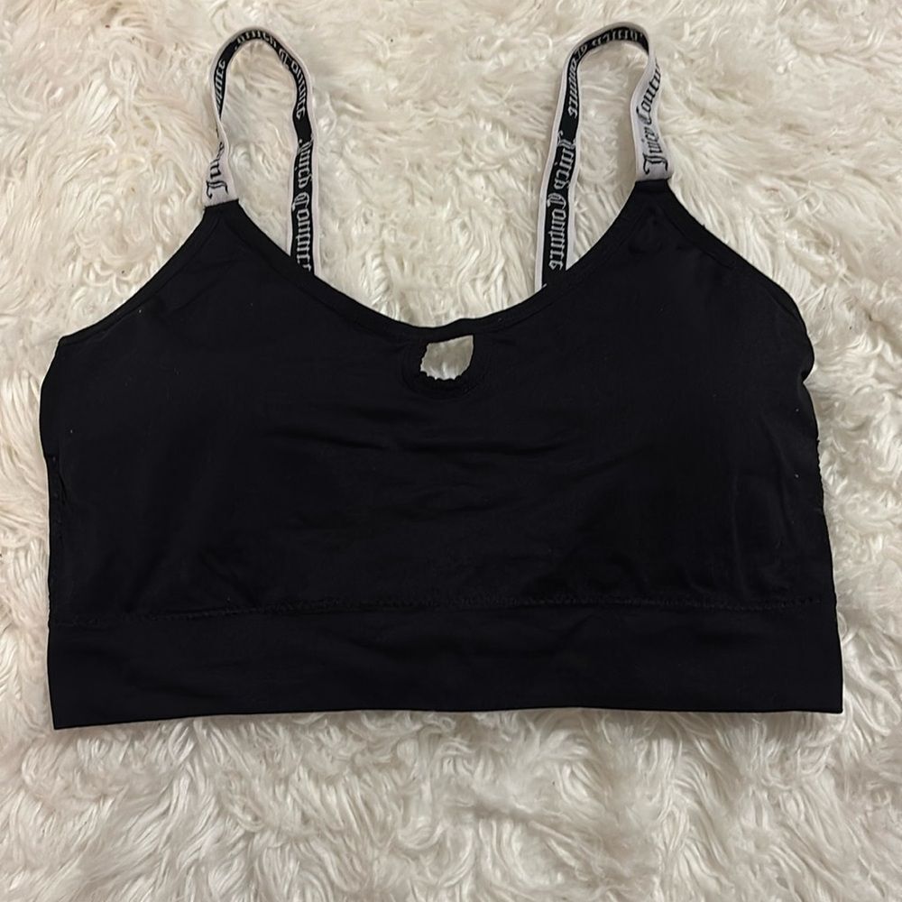 Juicy Couture Black Sports Bra/Bralette with Adjustable Straps